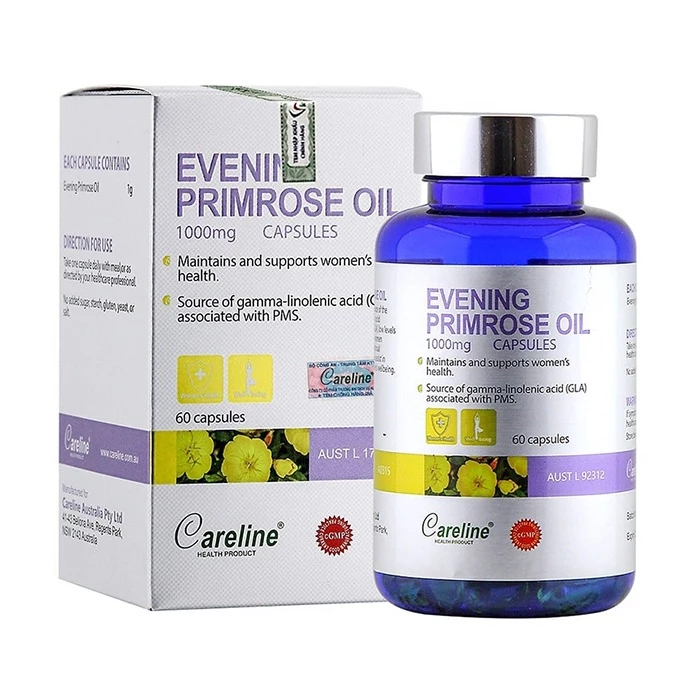 Careline Evening Primrose Oil 1000mg canh ty cân đối nội tiết tố nữ giới và thực hiện đẹp mắt domain authority.