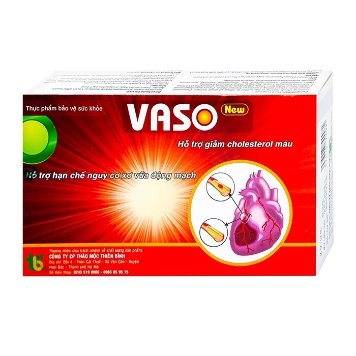 Vaso New với thành phần đặc biệt Lumbrokinase chống máu đông ngăn ngừa xơ vữa động mạch.