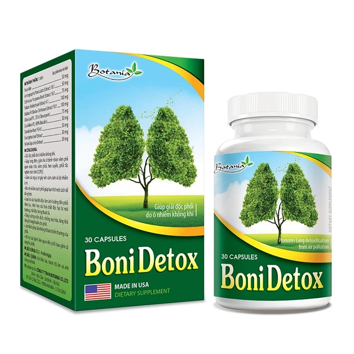 Boni Detox - Hỗ trợ giải độc phổi, tăng cường sức đề kháng.