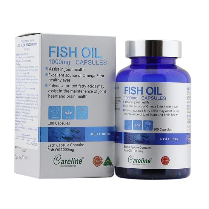 Careline Fish Oil có hàm lượng omega-3 lớn giúp bảo vệ mắt trước các tác nhân gây hại.