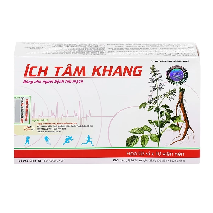 Ích Tâm Khang hỗ trợ điều trị và phòng ngừa bệnh suy tim.