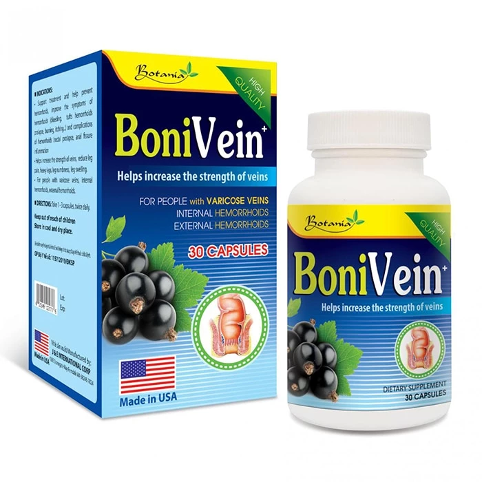 BoniVein hỗ trợ tăng sức bền của tĩnh mạch, giảm đau chân, nặng chân.