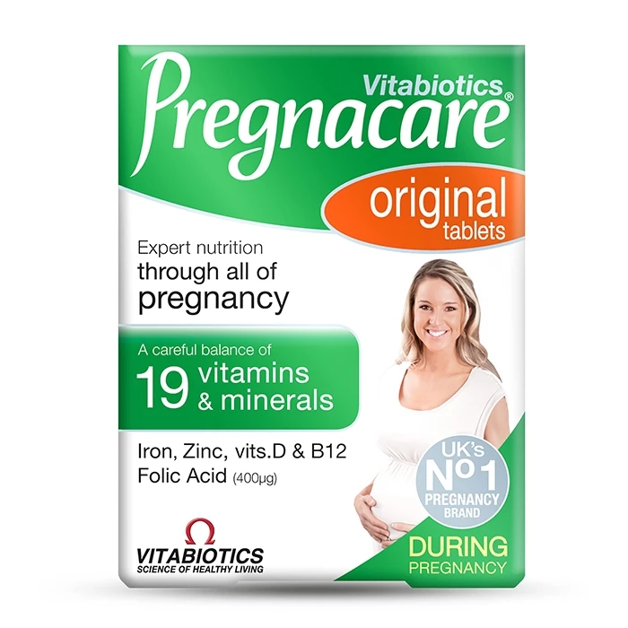 Vitabiotics pregnacare original hỗ trợ tăng cường sức khỏe cho phụ nữ mang thai.