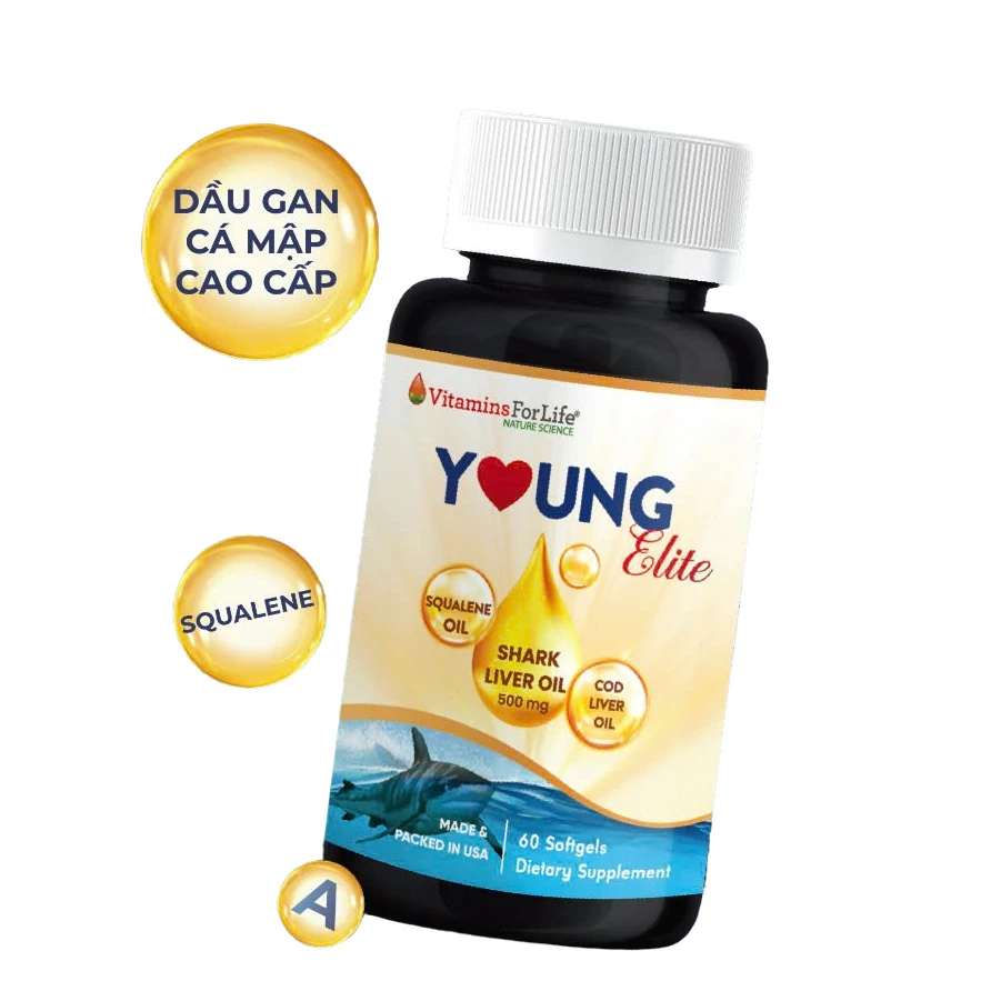 Young Elite Vitamins For Life - Bổ sung dầu gan cá mập & dầu gan cá tuyết