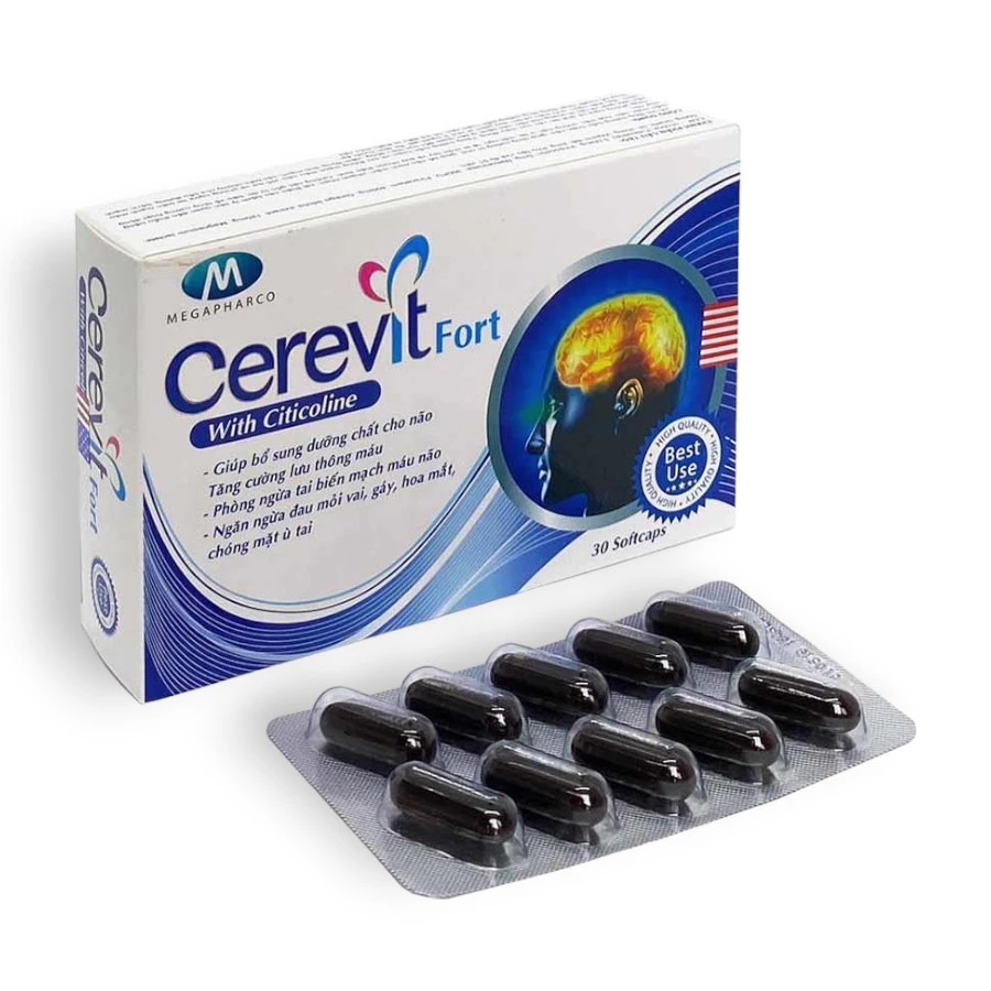 Cerevit Fort - Hỗ trợ hoạt huyết, tăng cường tuần hoàn não