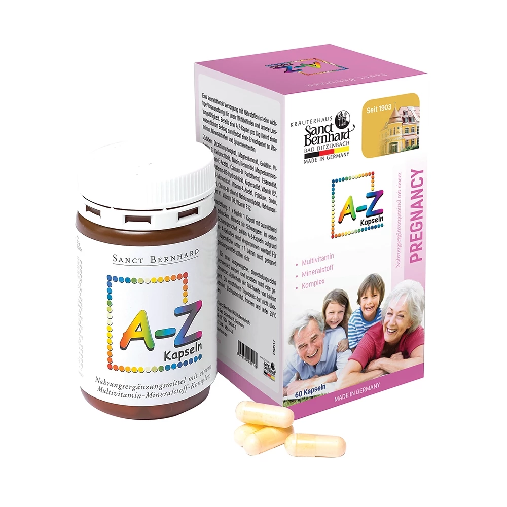 AZ Kapseln Sanct Bernhard - Bổ sung 24 vitamin & khoáng chất thiết yếu cho cơ thể