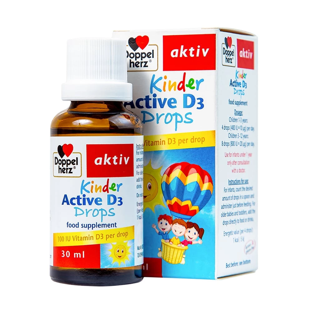 Kinder Active D3 Drops - Bổ sung vitamin D3 dạng nhỏ giọt cho bé