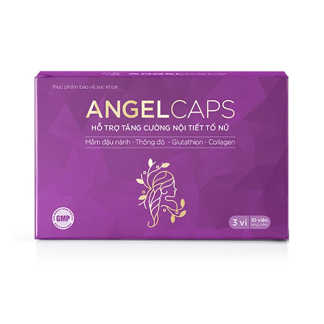 Angelcaps Meracine - Hỗ trợ tăng cường nội tiết tố nữ, giảm lão hóa da