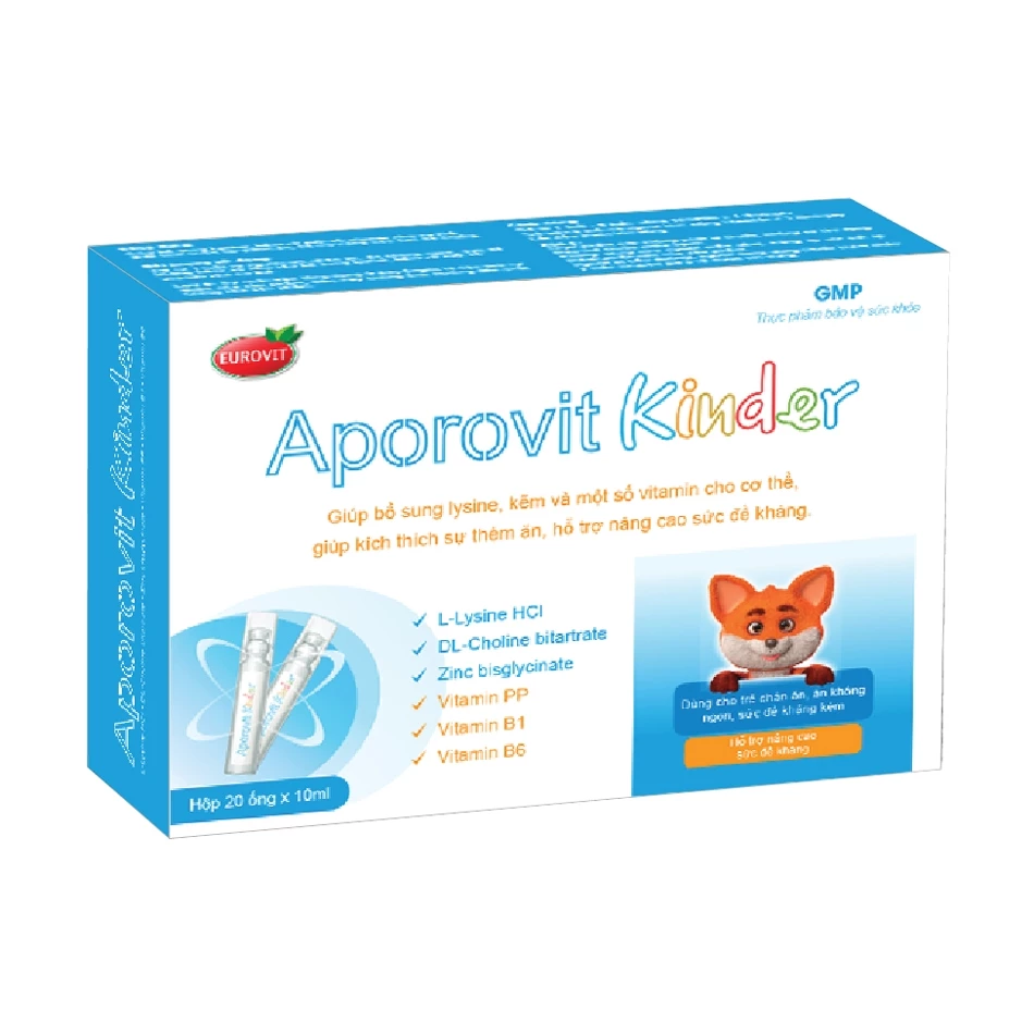 Aporovit Kinder Eurovit - Hỗ trợ bé ăn ngon, tăng đề kháng