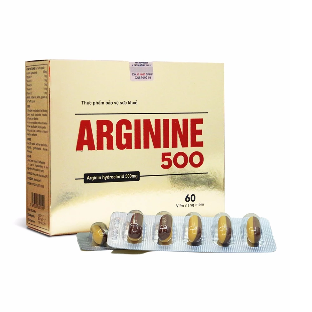 Arginine 500 Meracine - Hỗ trợ giải độc gan, hạn chế tổn thương gan