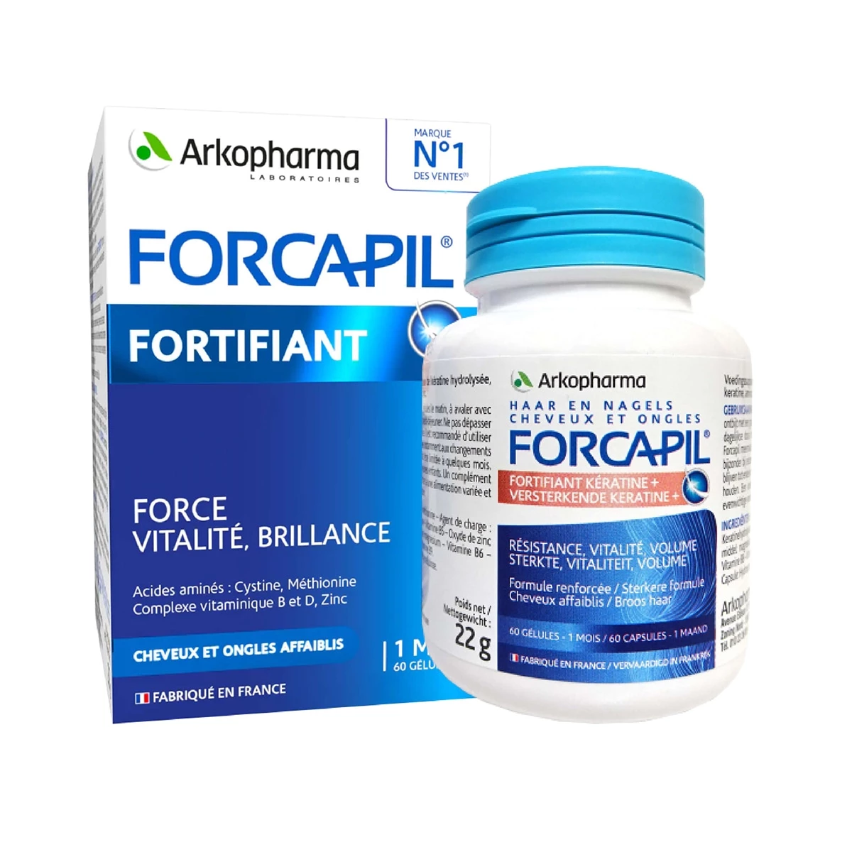 Arkopharma Forcapil Fortifiant - Hỗ trợ tóc chắc khỏe, giảm gãy rụng