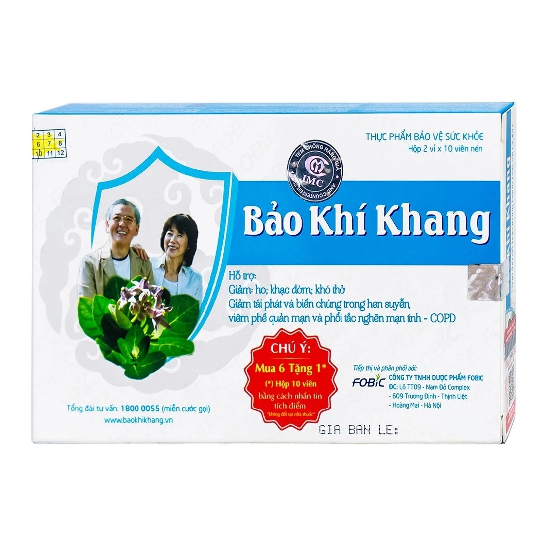 Bảo Khí Khang - Hỗ trợ giảm ho, khó thở ở người hen suyễn, COPD 20 viên