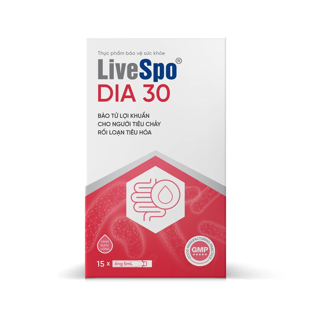 LiveSpo DIA 30 - Bào từ lợi khuẩn cho người tiêu chảy, rối loạn tiêu hoá