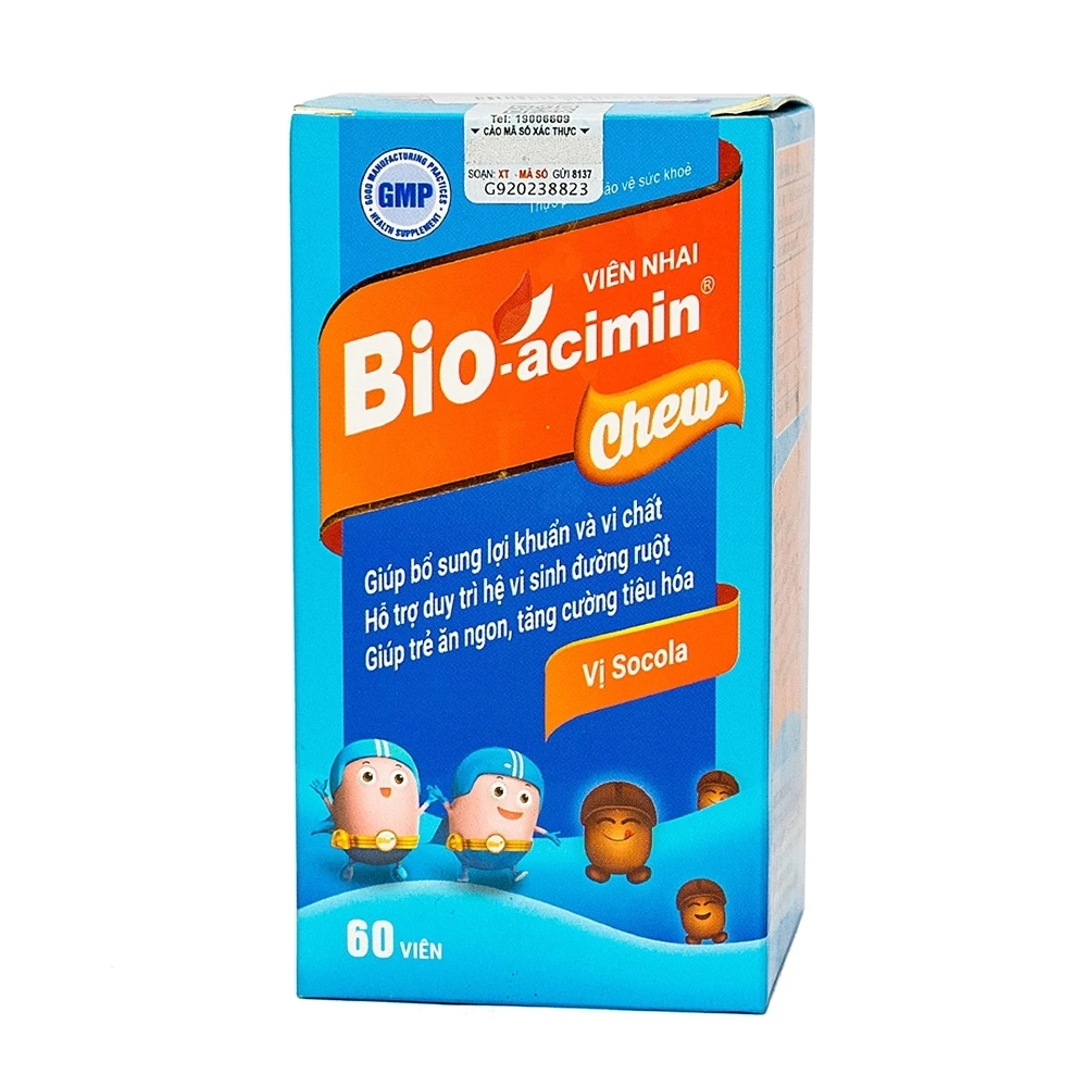 Bioacimin Chew - Viên nhai bổ sung lợi khuẩn cho bé từ 2 tuổi