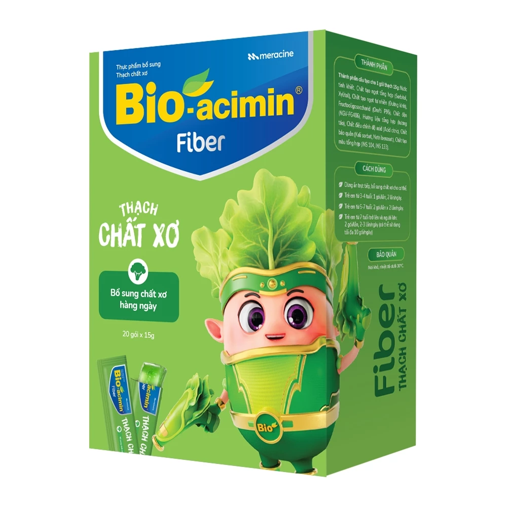 Bioacimin Fiber thạch chất xơ - Hỗ trợ giảm táo bón cho trẻ