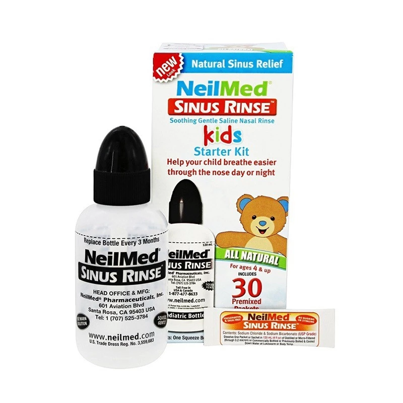 Bộ dụng cụ rửa mũi cho bé NeilMed Sinus Rinse Kids Starter Kit 30 gói