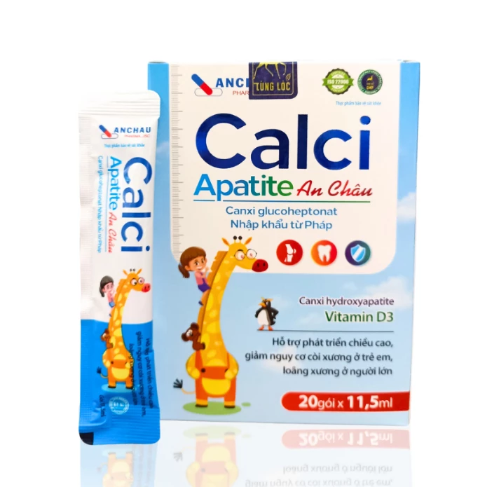 Calci Apatite An Châu - Bổ sung canxi hữu cơ, vitamin D3 K2 cho bé
