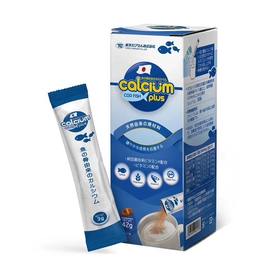 Calcium Cá Tuyết Plus - Bột canxi cá tuyết Nhật Bản vị socola