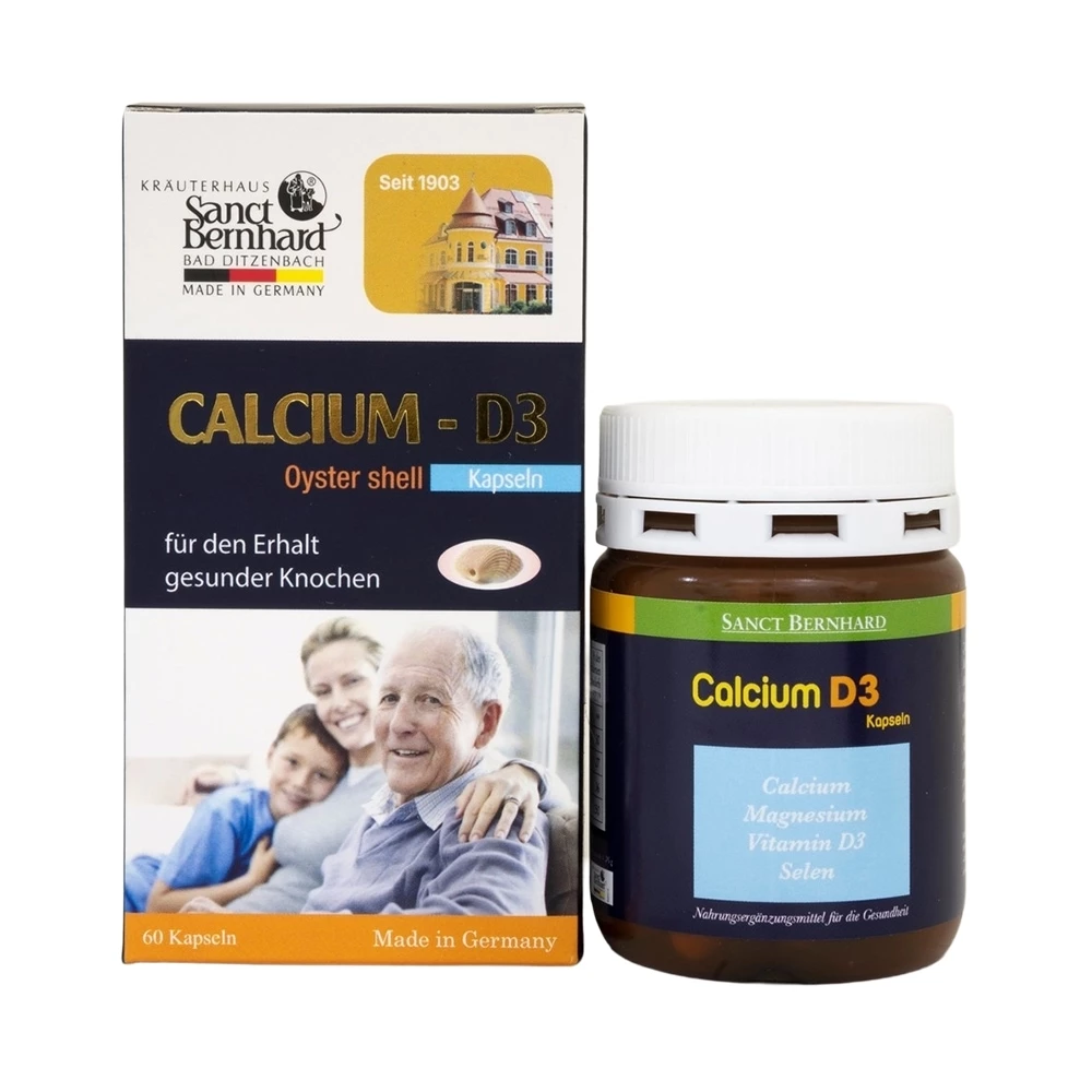 Calcium D3 Oyster Shell Sanct Bernhard - Hỗ trợ xương răng chắc khỏe