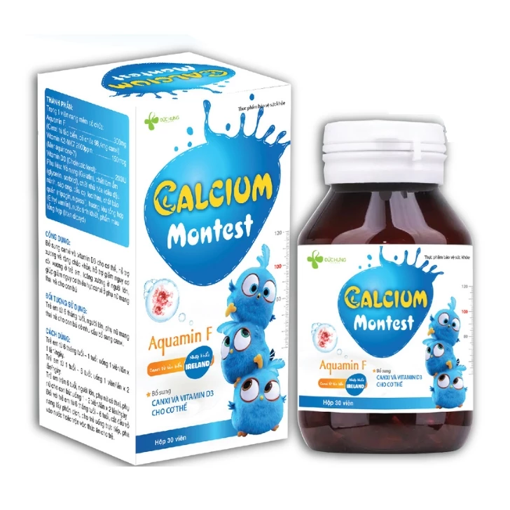 Calcium Montest - Bổ sung canxi hữu cơ tảo biển đỏ cho bé