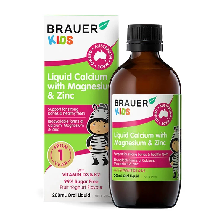 Brauer Kids Baby Liquid Calcium With Magnesium & Zinc - Hỗ trợ xương răng chắc khỏe