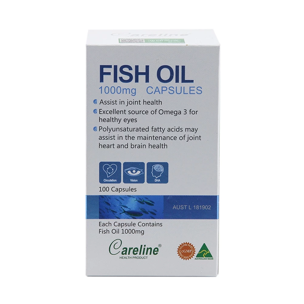 Careline Fish Oil 1000mg - Bổ sung DHA, EPA từ dầu cá hồi