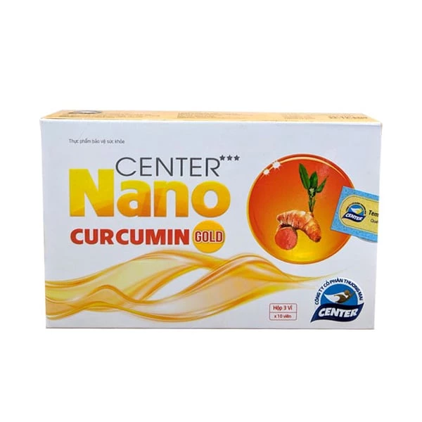 Center Nano Curcumin Gold - Hỗ trợ giảm viêm loét dạ dày, hành tá tràng