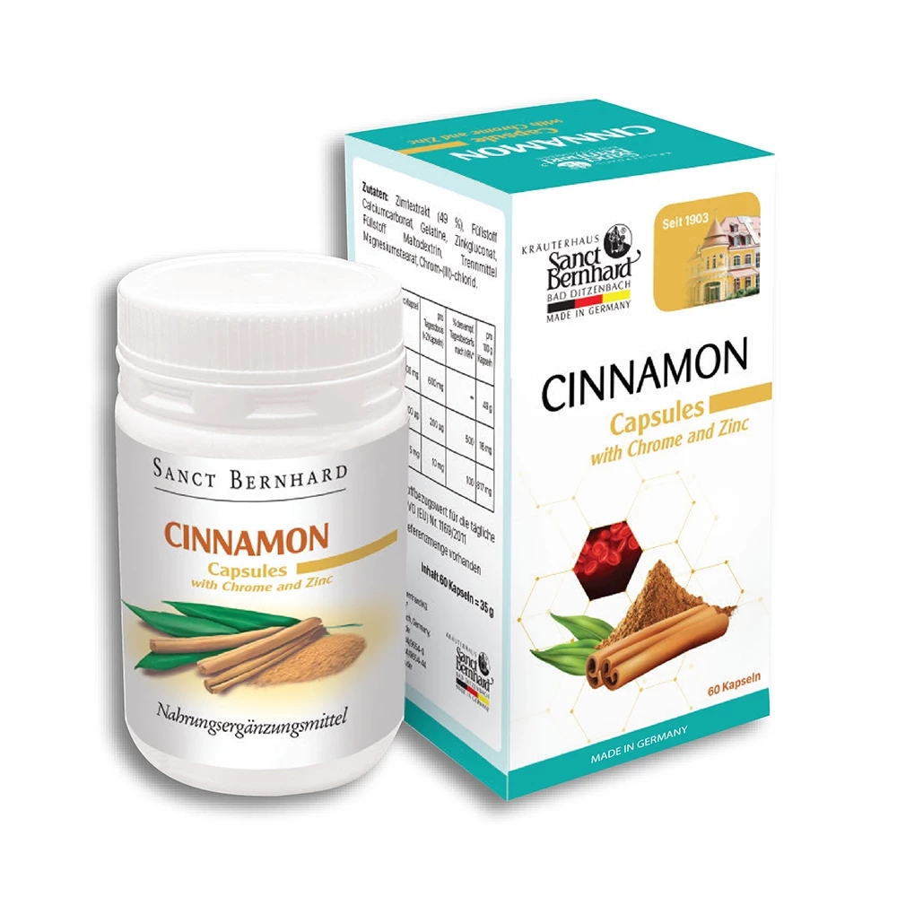 Cinnamon Capsules Sanct Bernhard - Hỗ trợ cải thiện chỉ số đường huyết