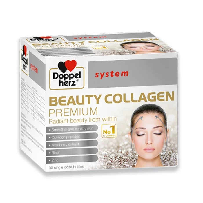 Beauty Collagen Premium Doppelherz - Bổ sung collagen thủy phân cho làn da sáng mịn màng