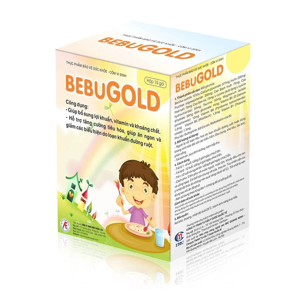 Cốm vi sinh BebuGold - Hỗ trợ trẻ ăn ngon, tăng cường tiêu hóa