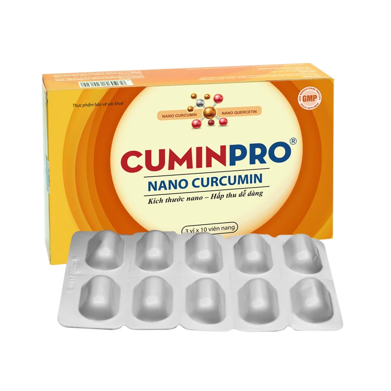 CurminPro Nano Curcumin Meracine - Hỗ trợ giảm viêm loét dạ dày, tá tràng