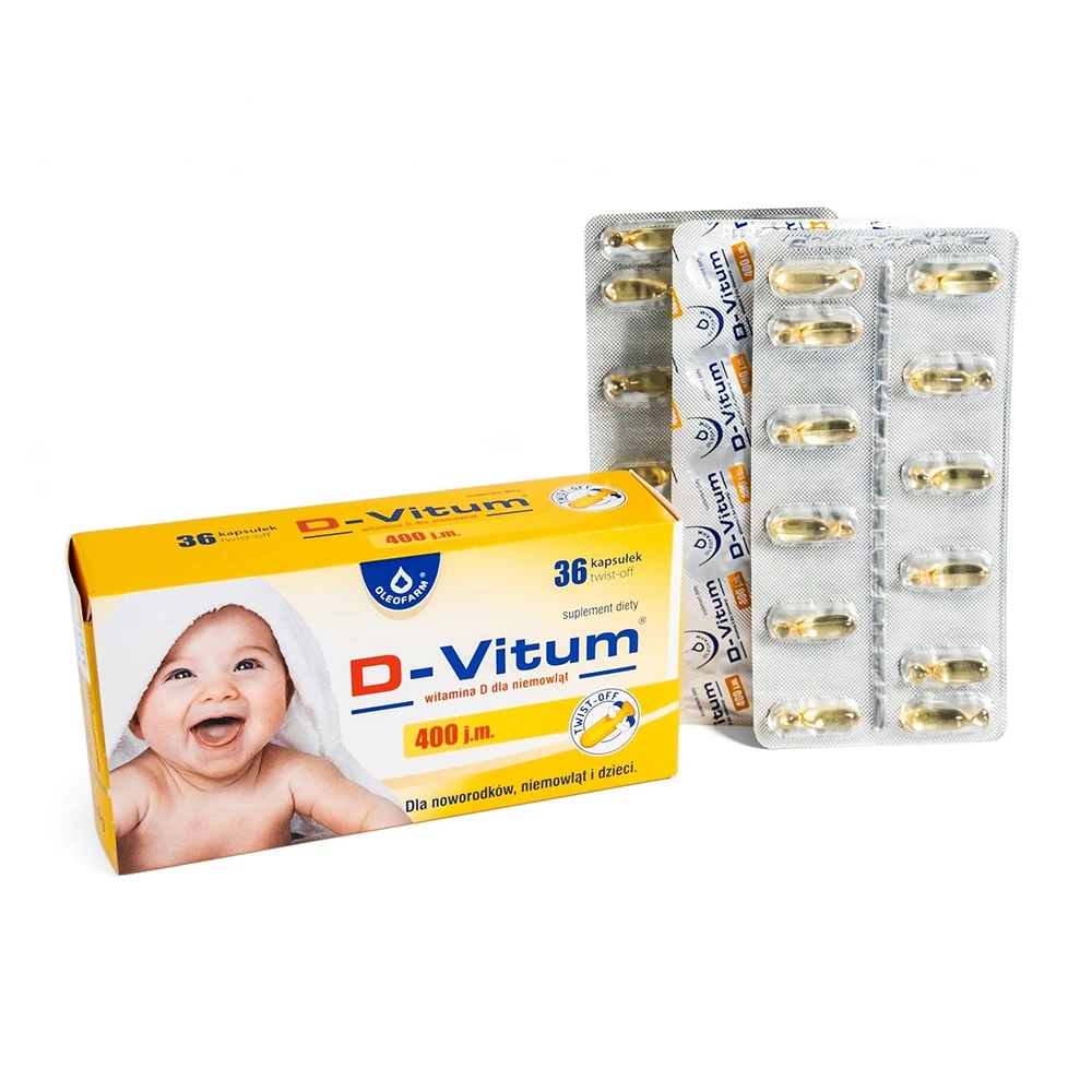 D-Vitum 400 jm Oleofarm - Hỗ trợ ngăn ngừa còi xương ở trẻ