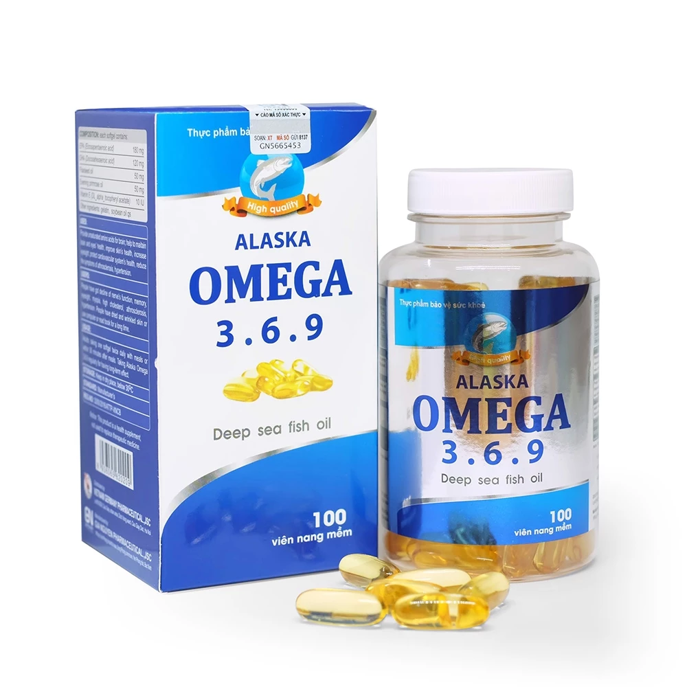 Dầu cá Alaska Omega 3 6 9 Meracine - Hỗ trợ tăng cường thị lực, bảo vệ sức khỏe tim mạch