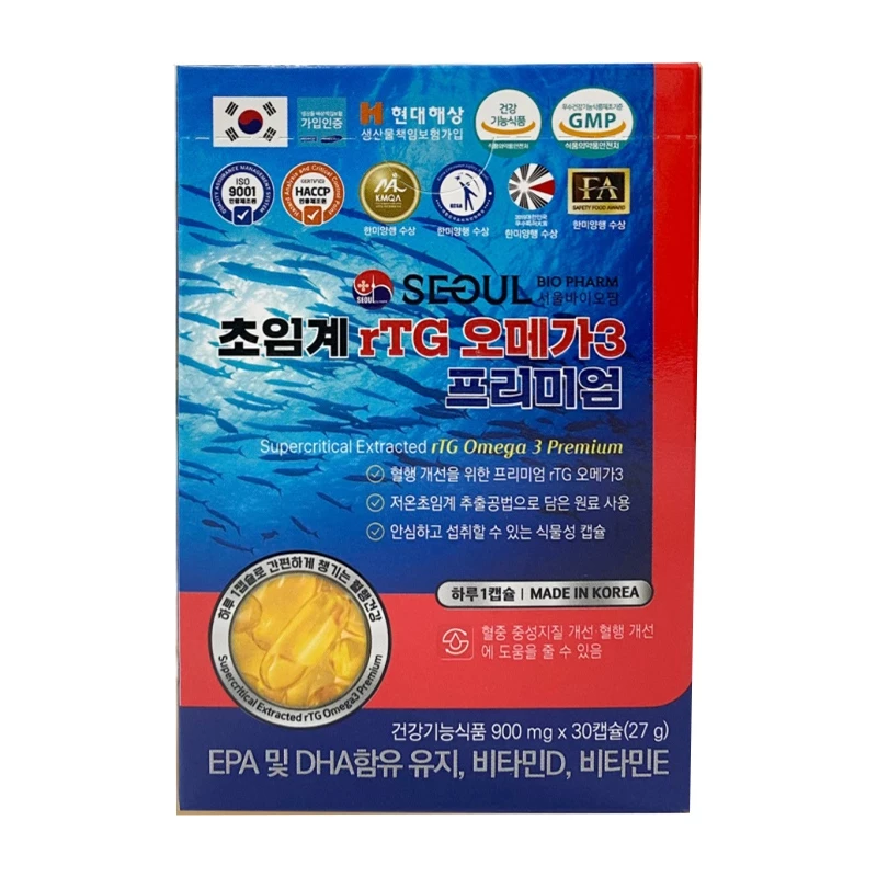 Dầu cá Seoul Bio Pharma Supercritical Extracted rTG Omega 3 Premium
