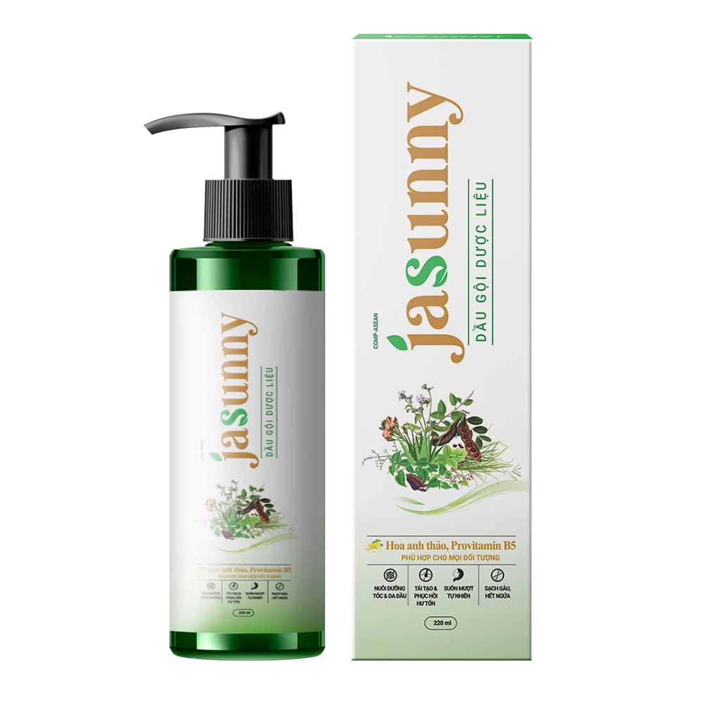 Dầu gội dược liệu Jasunny - Làm sạch gàu, phục hồi tóc hư tổn, giảm gãy rụng