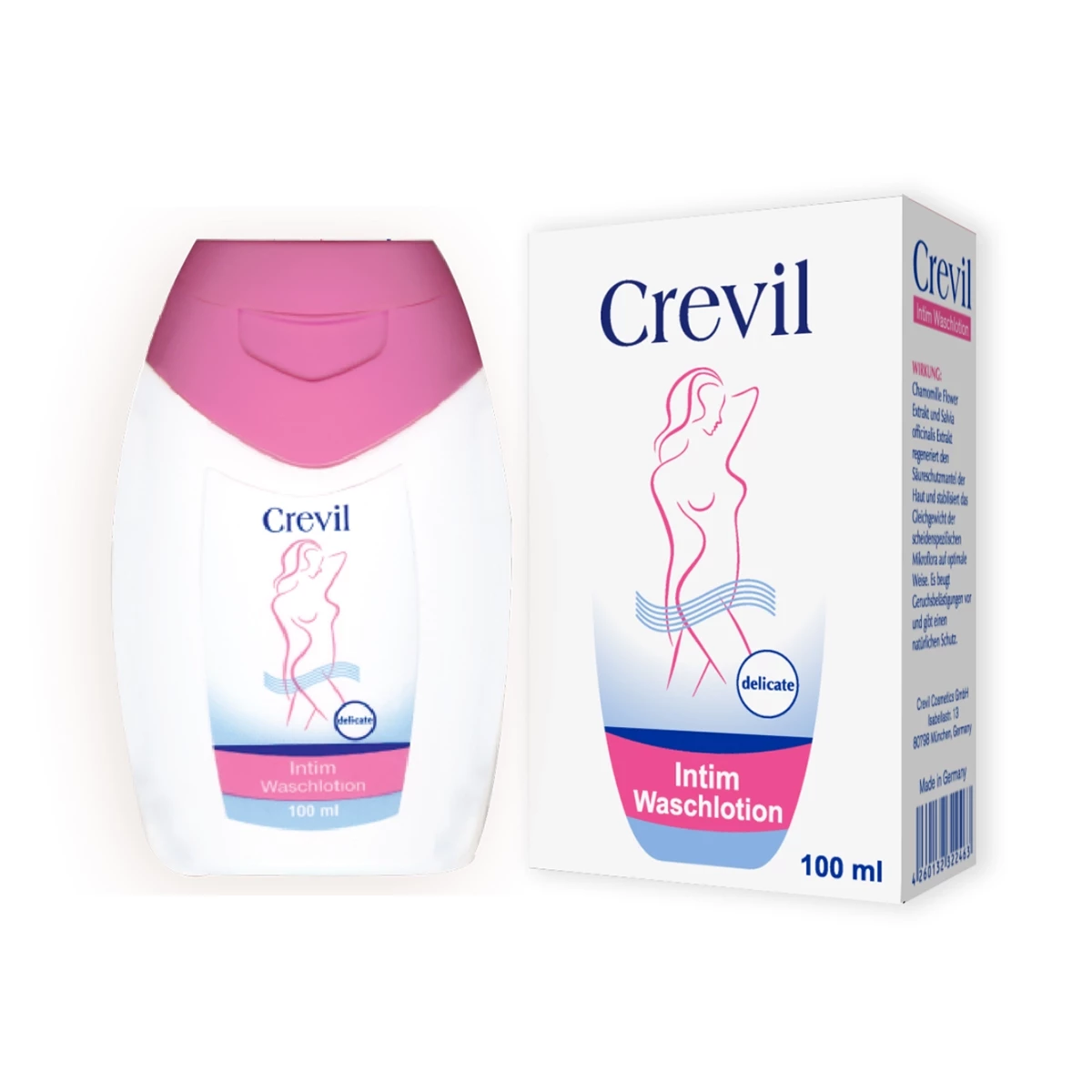 Dung dịch vệ sinh phụ nữ Crevil Intim Waschlotion - Hỗ trợ giảm viêm nhiễm, nấm ngứa