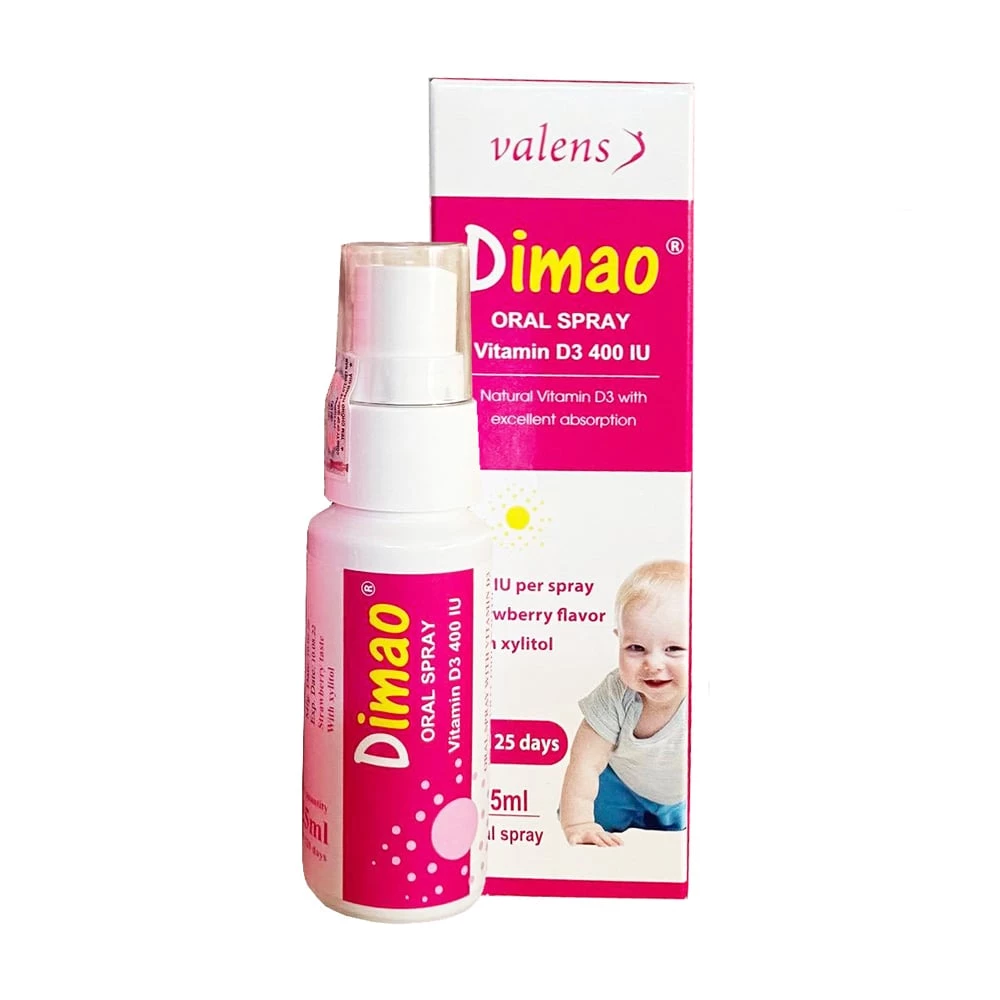 Dimao Vitamin D3 400IU dạng xịt - Hỗ trợ tăng chiều cao ở trẻ