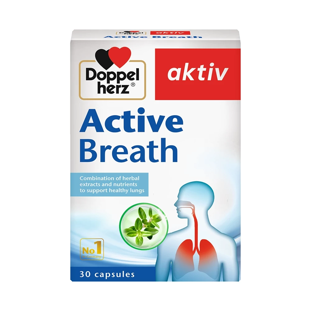 Doppelherz aktiv Active Breath - Hỗ trợ bảo vệ và giúp phổi khỏe mạnh
