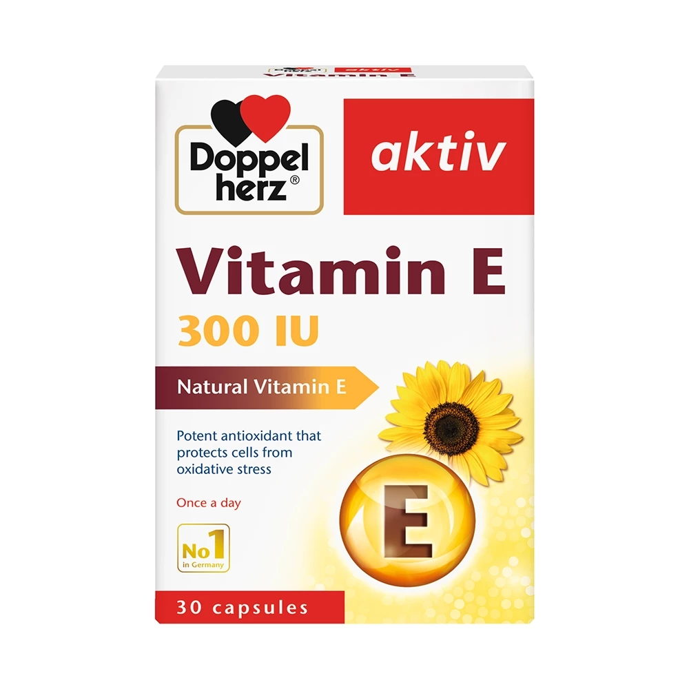 Doppelherz Vitamin E 300IU - Hỗ trợ ngăn ngừa lão hóa cho làn da trẻ đẹp