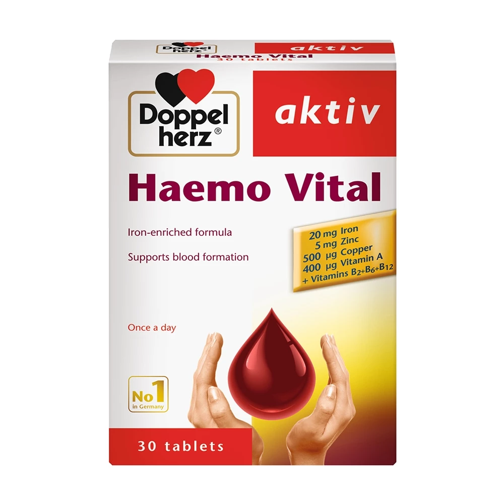 Haemo Vital Doppelherz - Hỗ trợ giảm thiếu máu do thiếu sắt