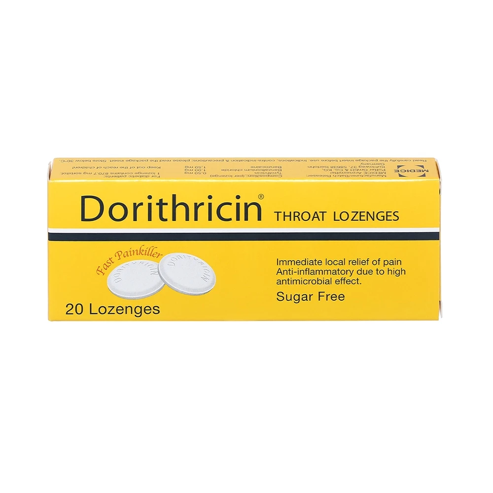 Viên ngậm Dorithricin - Điều trị các triệu chứng nhiễm khuẩn miệng họng