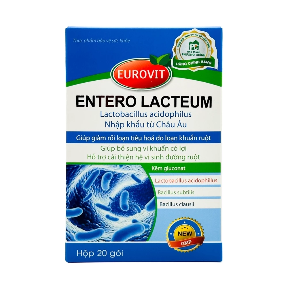 Entero Lacteum Eurovit - Hỗ trợ giảm các triệu chứng rối loạn tiêu hóa, viêm đại tràng