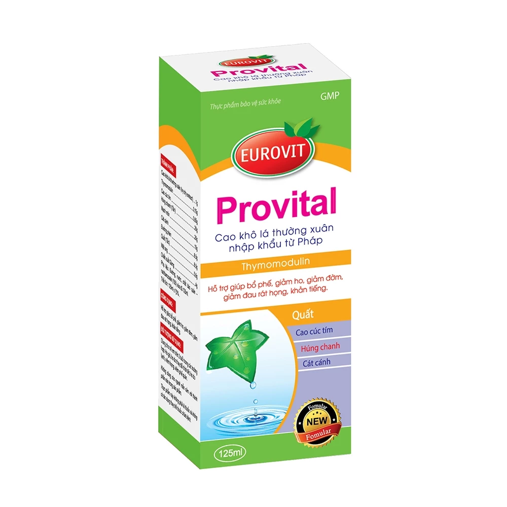 Eurovit Provital - Hỗ trợ bổ phế, giảm ho, giảm đờm