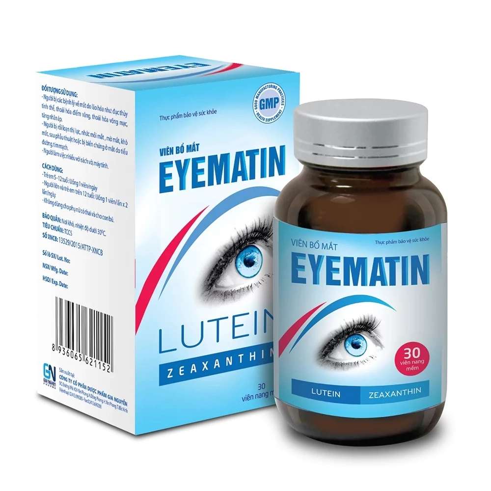 Eyematin Meracine - Hỗ trợ giảm cận thị, viễn thị, nhức mỏi mắt, khô mắt