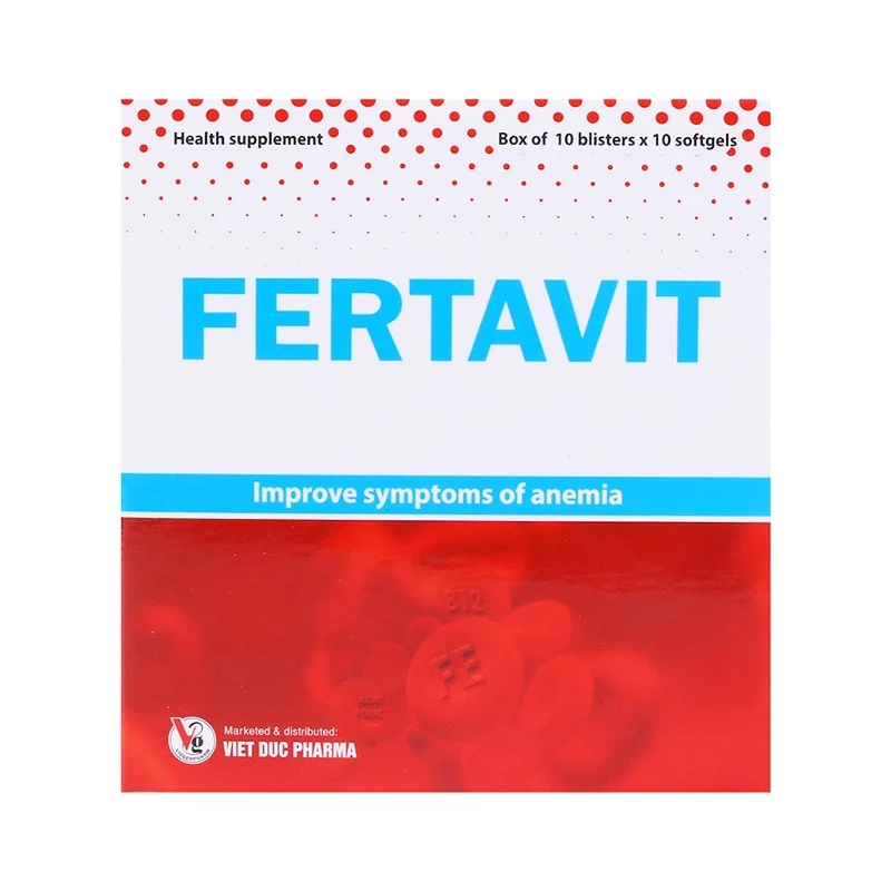 Fertavit Meracine - Bổ sung sắt, acid folic, hỗ trợ giảm thiếu máu do thiếu sắt