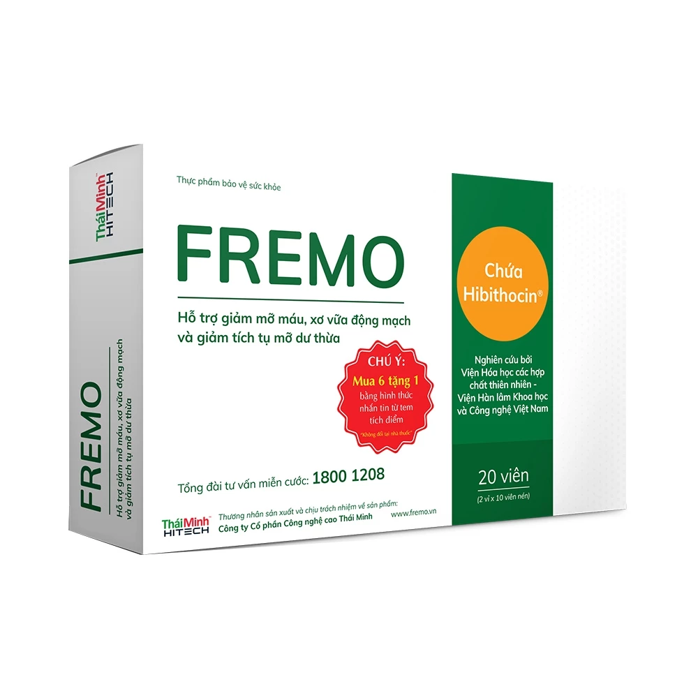 Fremo - Hỗ trợ giảm mỡ máu, xơ vữa động mạch