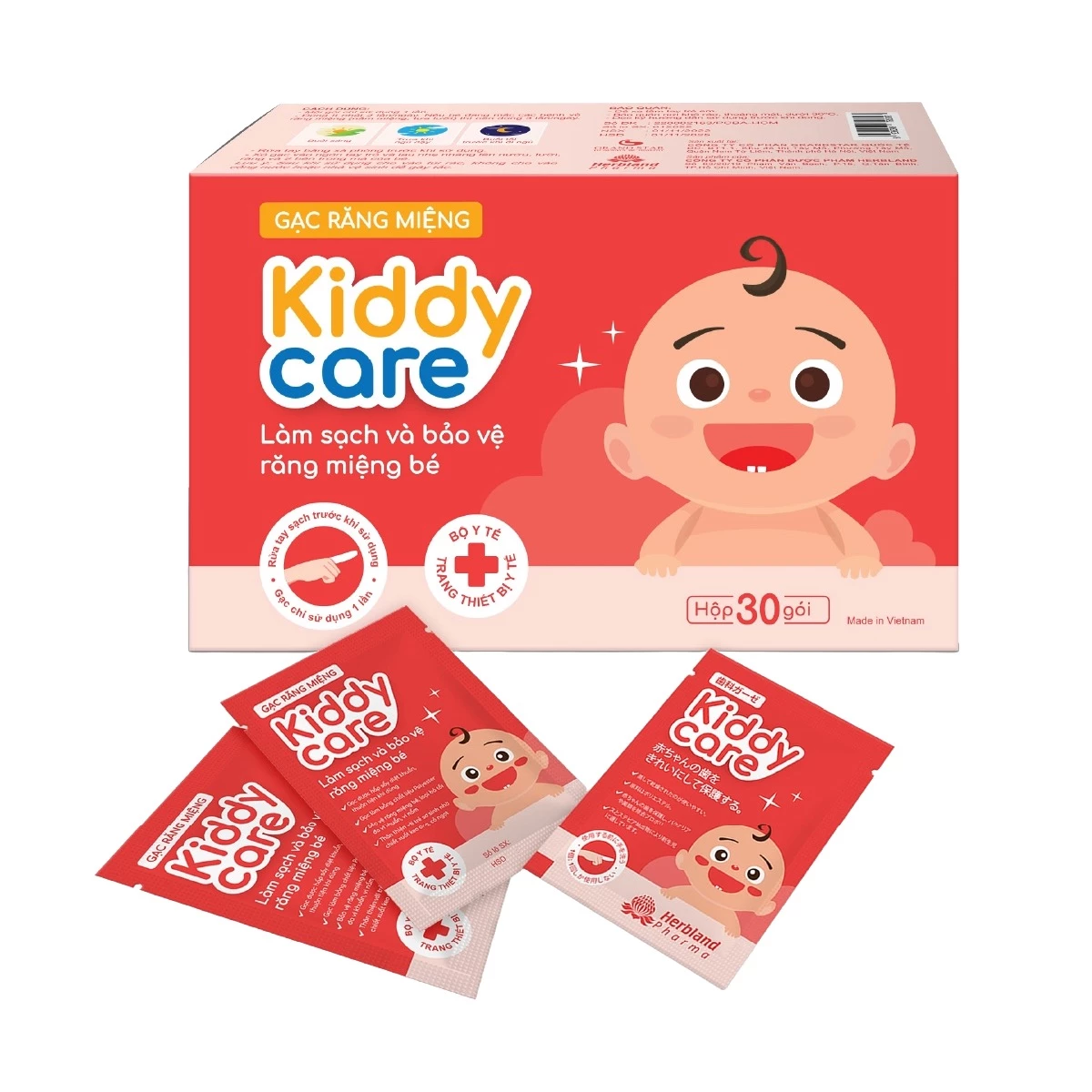 Gạc răng miệng Kiddy Care - Làm sạch & bảo vệ răng miệng cho bé