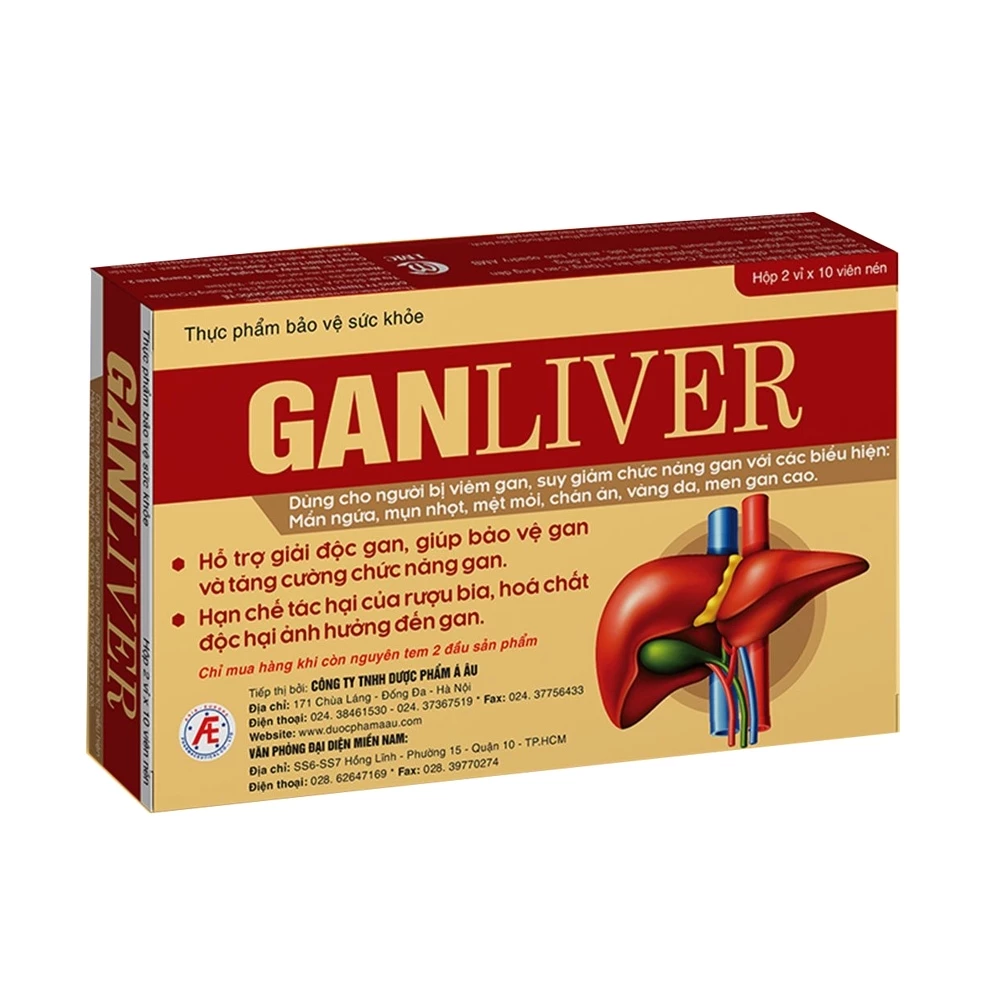 Ganliver Á Âu - Hỗ trợ giải độc gan, tăng cường chức năng gan