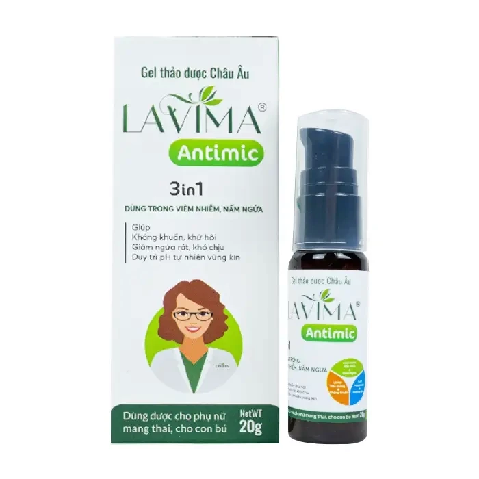 Gel bôi phụ khoa Lavima Antimic 3in1 - Giúp kháng khuẩn, ngăn ngừa viêm nhiễm, nấm ngứa