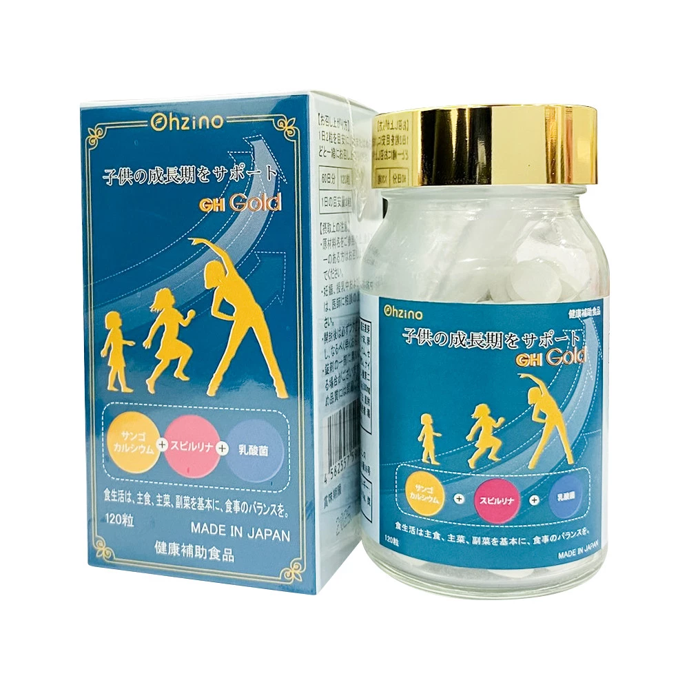 GH Gold Ohzino - Bổ sung canxi, vitamin D3 hỗ trợ tăng chiều cao cho trẻ